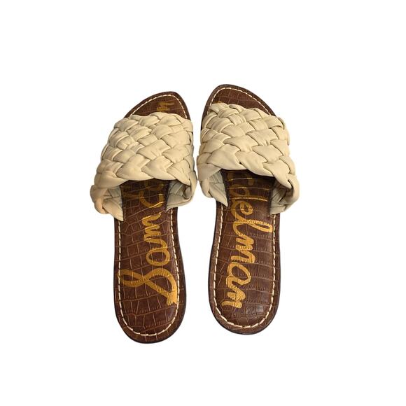 Sam Edelman Womens Griffin Sz 9 Ivory Basket Weave Sandals NWOB - Picture 8 of 8